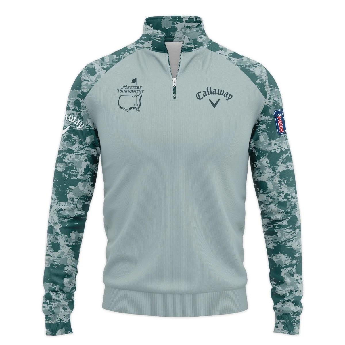Masters Tournament Golf Quarter-Zip Shirt Camo Print Long Sleeve Shirt The Masters 2025 Merch-1