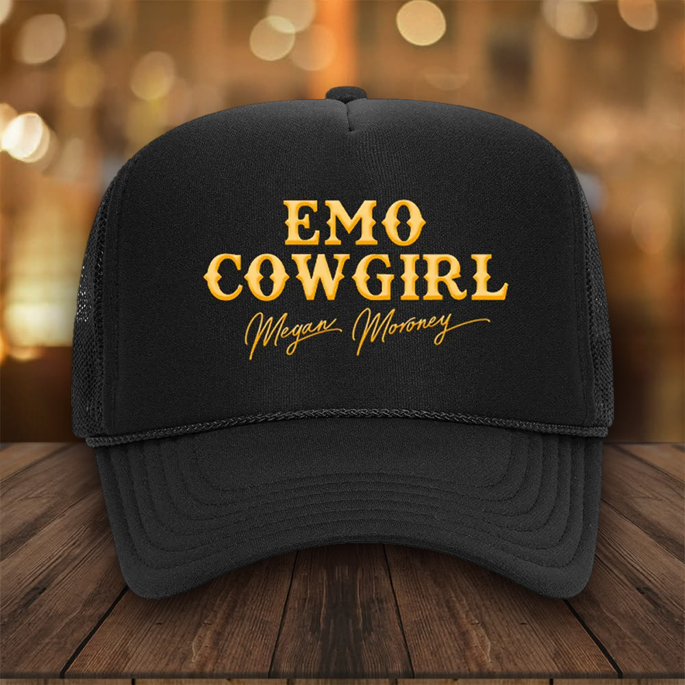 Megan Moroney Merch Emo Cowgirl Trucker Hat Megan Moroney Tour Merch Gifts For Fans-1 Megan Moroney Merch Emo Cowgirl Trucker Hat Megan Moroney Tour Merch Gifts For Fans-1