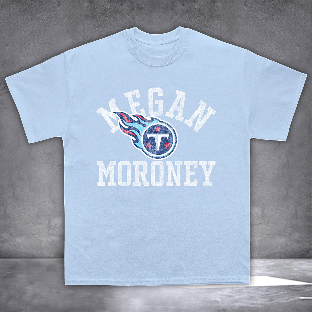 Megan Moroney Merch Shirt Megan Moroney x Tennessee Titans Varsity Block Tee Shirts-1