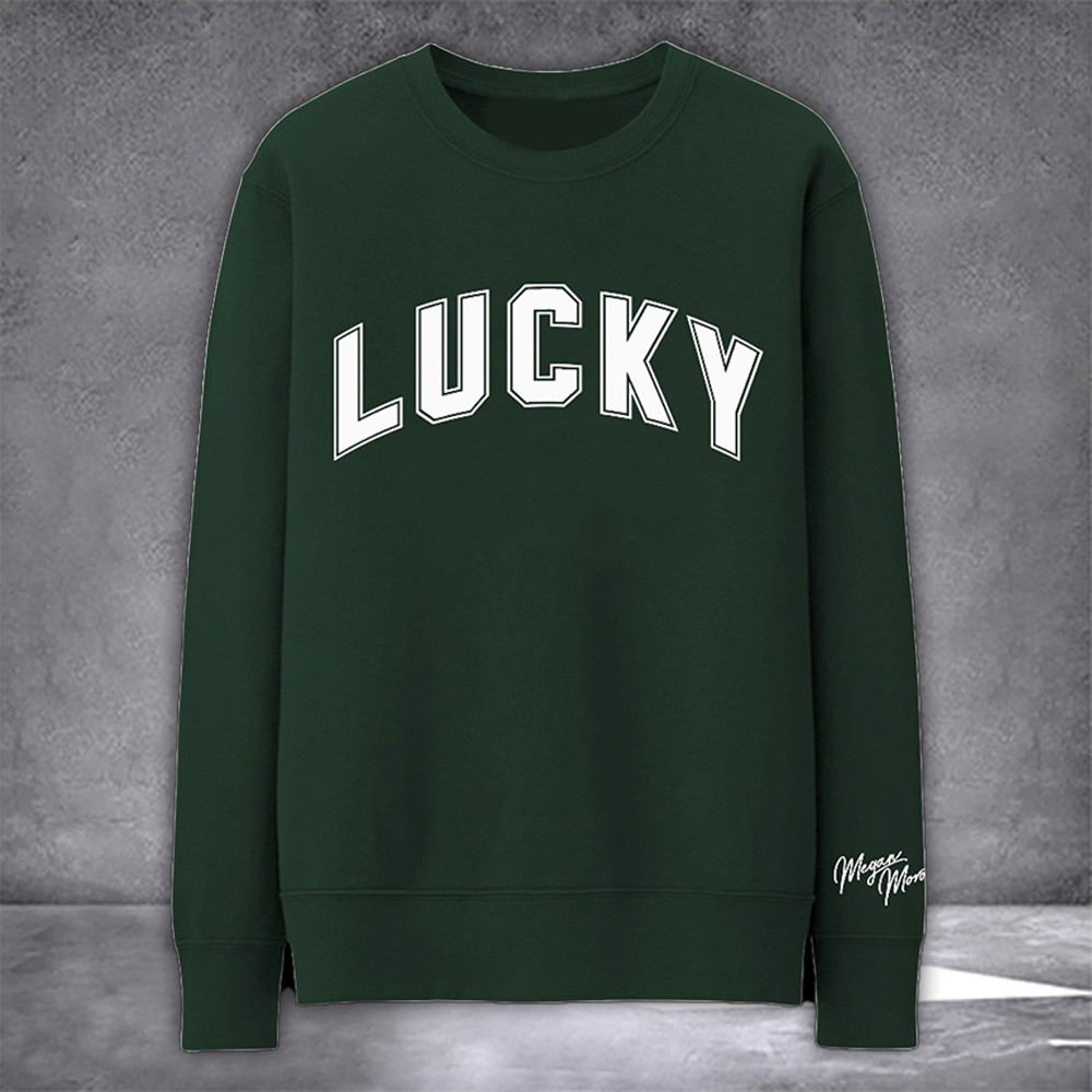 Megan Moroney Merch Sweatshirt Green Lucky Crewneck Megan Moroney Tour Merch Apparel-1