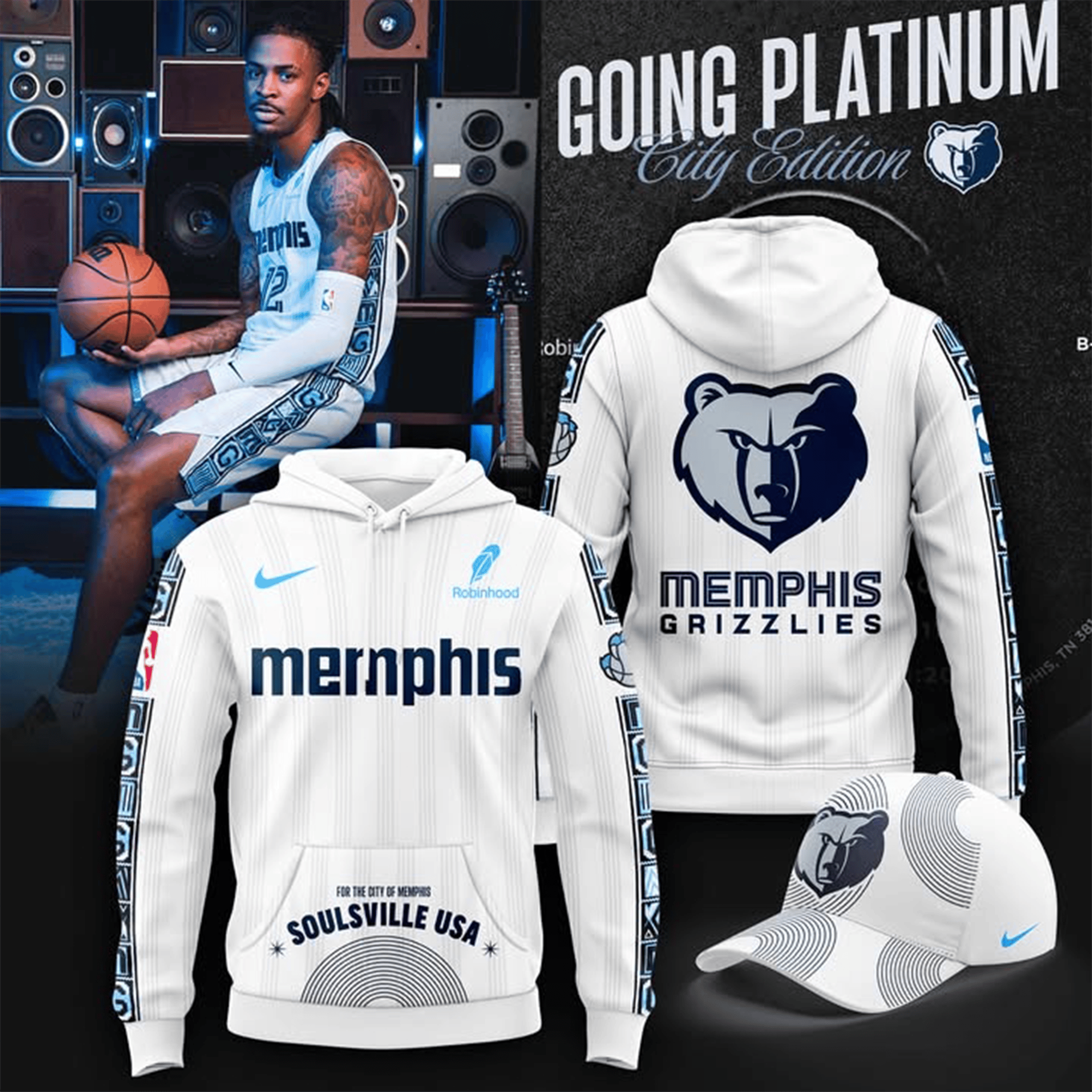 Memphis Grizzlies Hoodie Soulsville USA Hoodie Basketball Game Day Merch Memphis Grizzlies Gift-1