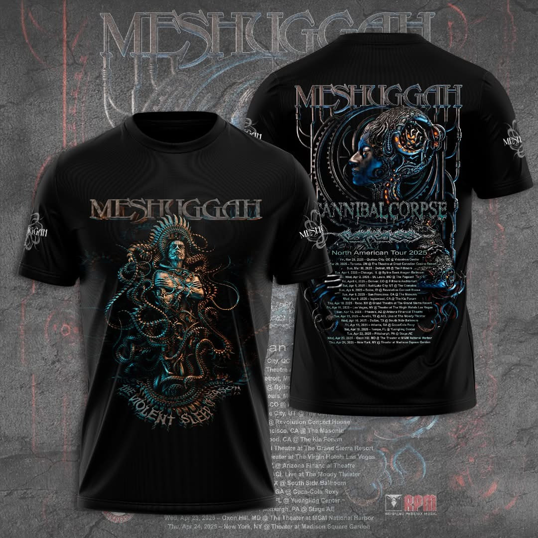 Meshuggah Tour Merch 2025 Shirt Cannibal Corpse North American Band Fan Best Gifts For Him-1