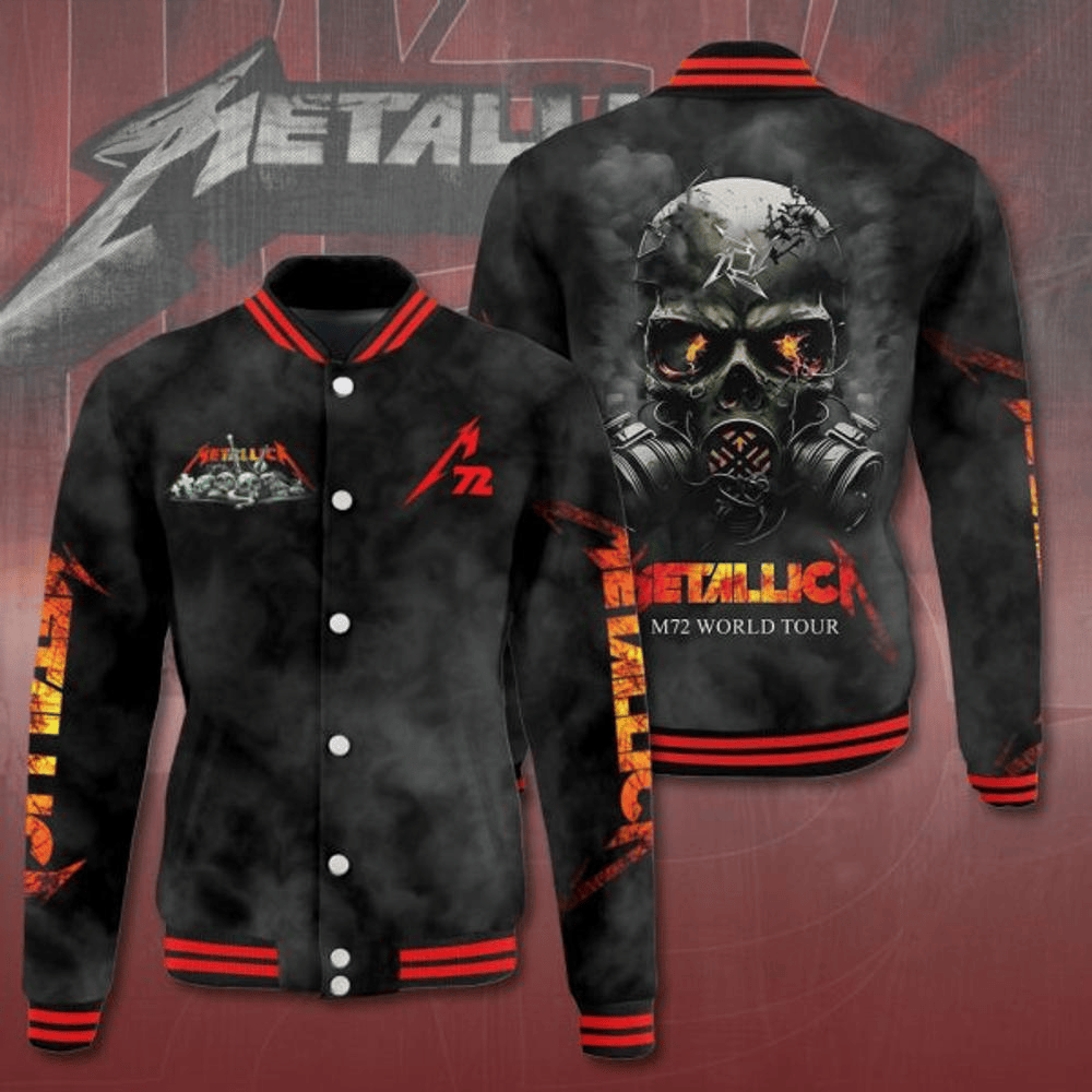 Metallica 2025 M72 World Tour Varsity Jacket Metallica Merch Gifts For Music Fans-1
