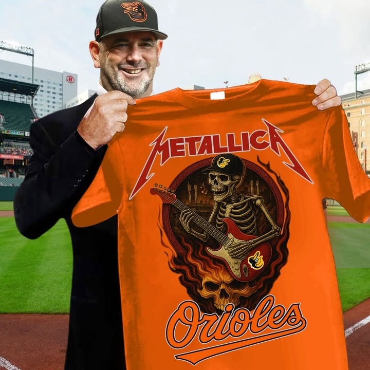Metallica Baltimore Orioles T-Shirt Baseball Fan Merch Gifts For Metallica Lovers-1