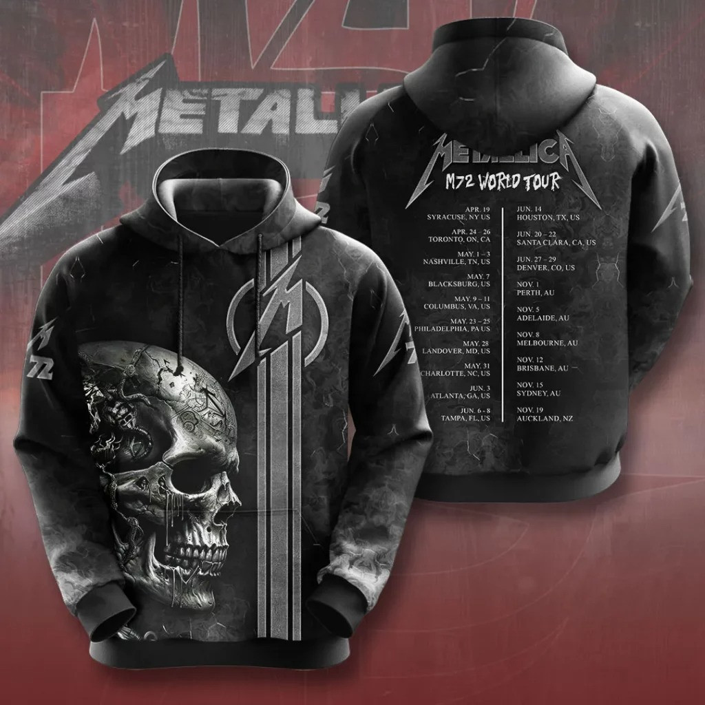 Metallica M72 World Tour 2025 Hoodie Merchandise Music Lover Metallica Gifts For Him-1