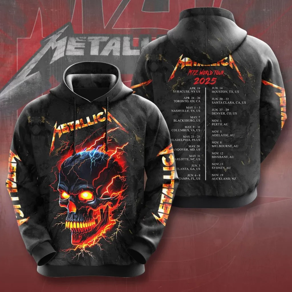 Metallica M72 World Tour 2025 Merch Hoodie Best Gifts For Metallica Fans-1