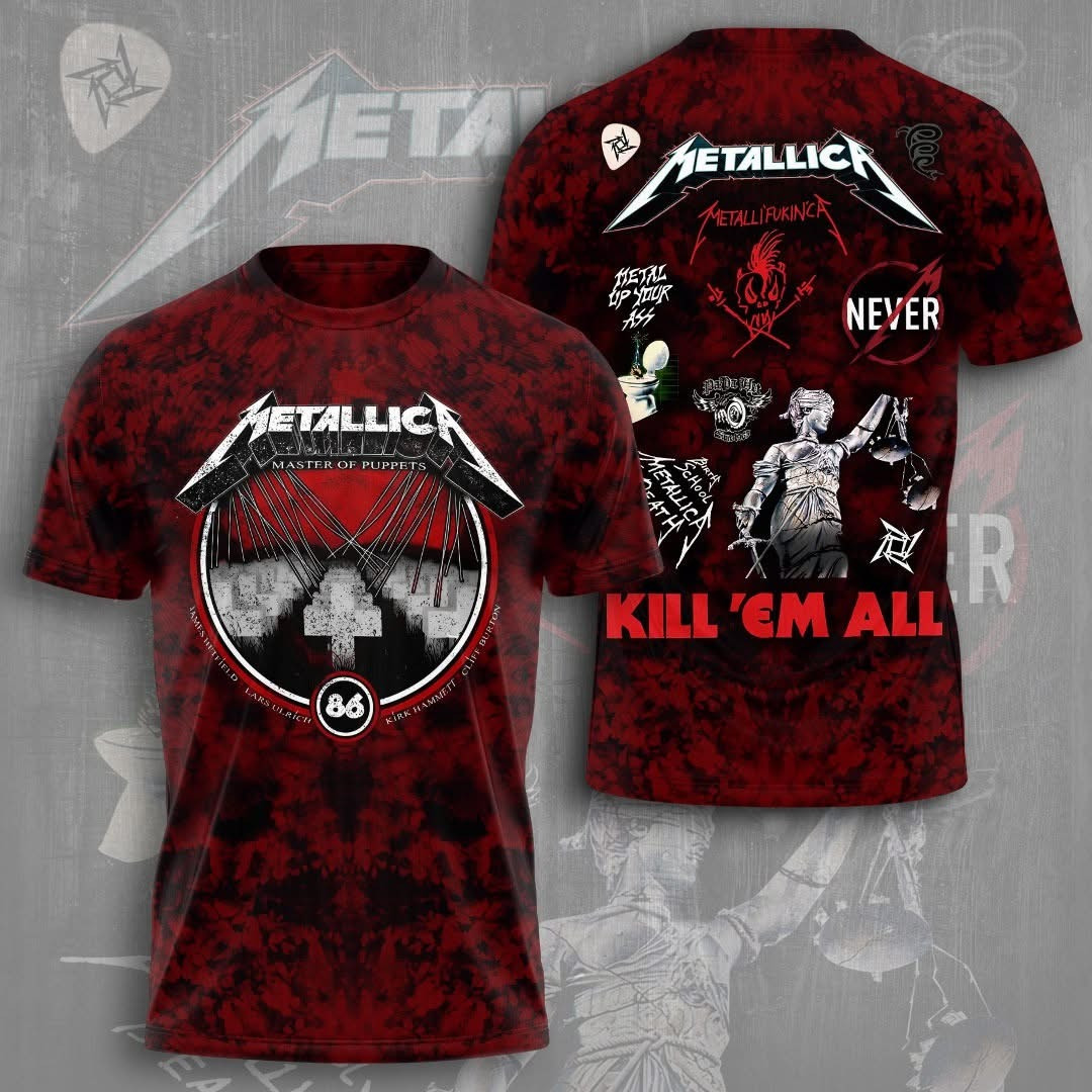 Metallica M72 World Tour 2025 Merch T-Shirt Kill Em' All Metallica Tour Apparel Fan Gifts-1