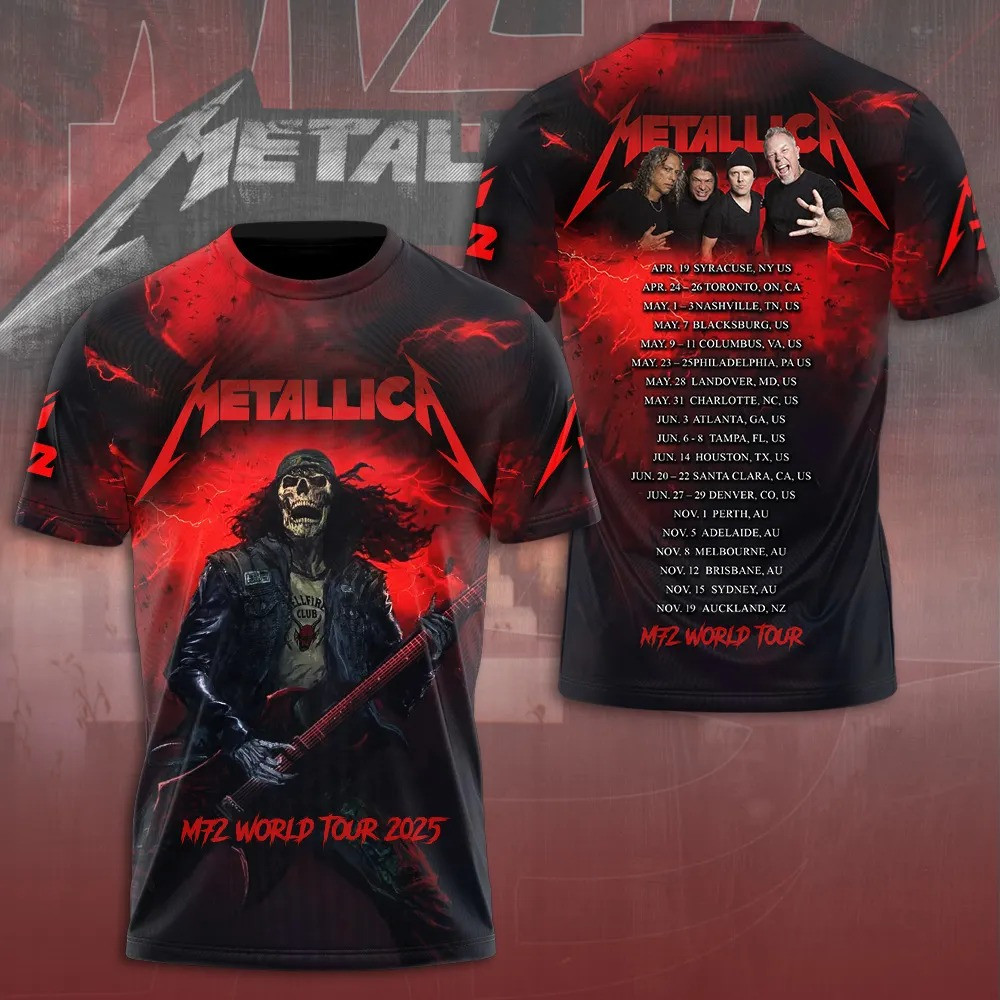 Metallica M72 World Tour 2025 T-Shirt Merchandise Metallica Band Shirt Gifts For Fans-1