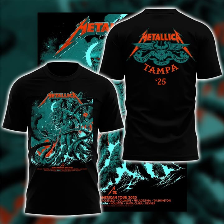 Metallica M72 World Tour Merch TAMPA T-Shirt 2025 Concert Fan Merch Best Gifts-1 Metallica M72 World Tour Merch TAMPA T-Shirt 2025 Concert Fan Merch Best Gifts-1