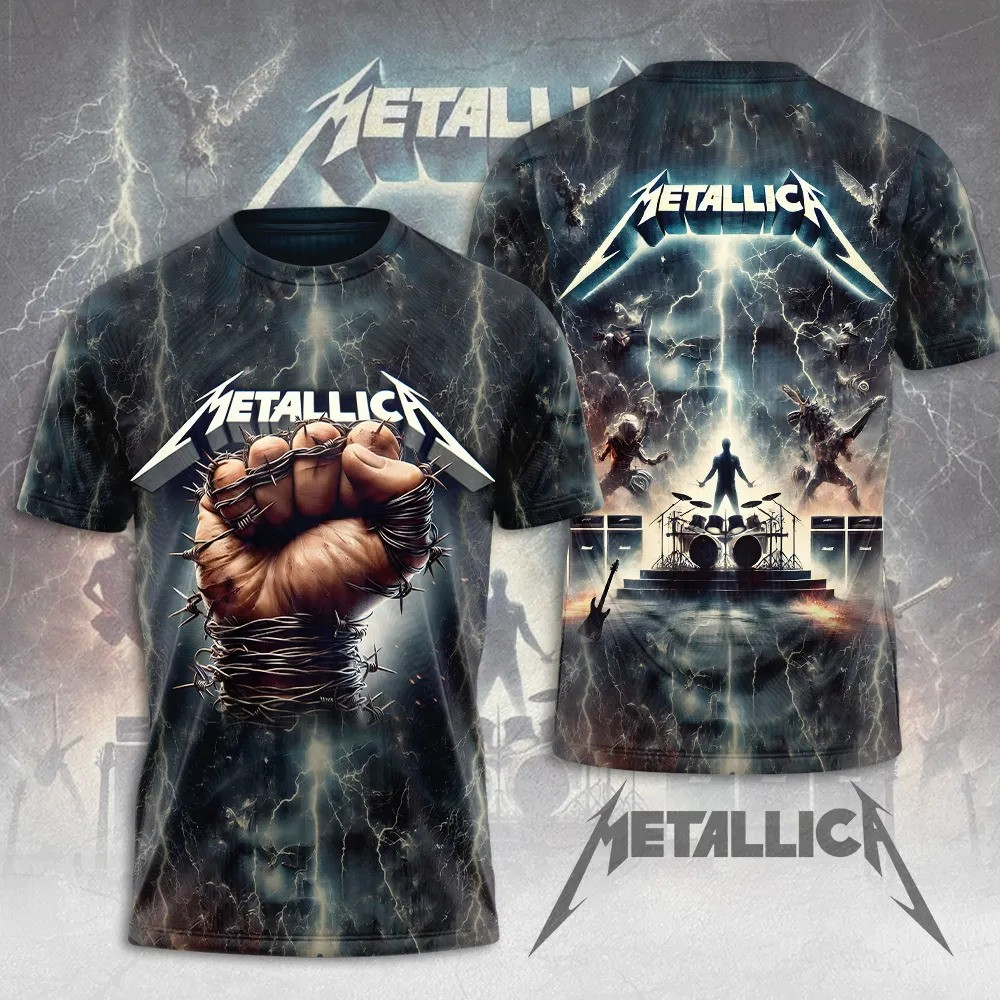 Metallica Tour Merch T-Shirt Apparel Metallica Apparel Cool Gifts For Fans For Him-1