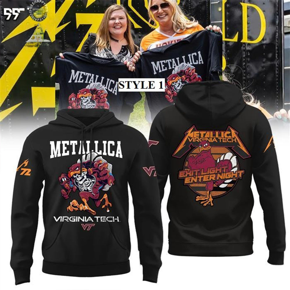 Metallica Virginia Tech Hokies Hoodie Music Related Gifts For Guys-1