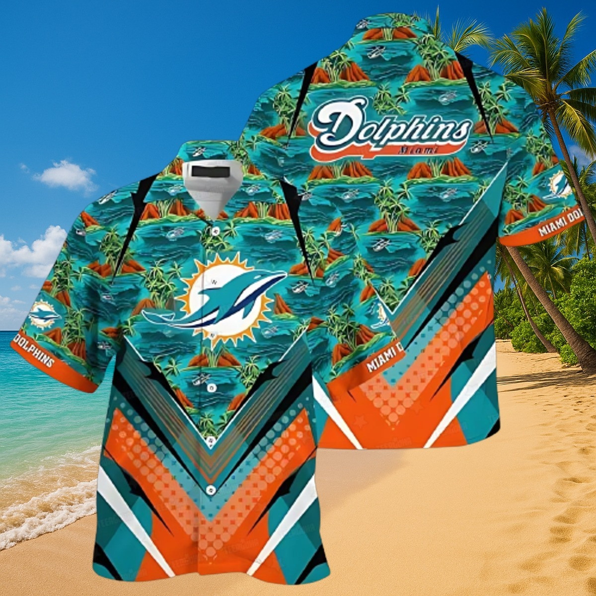 Miami Dolphins Hawaiian Shirt Fan Merch Miami Dolphins Christmas Gifts For Fans-1