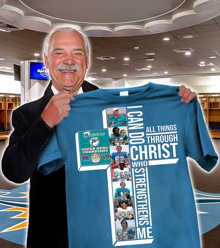 Miami Dolphins Shirt I Can Do All Things Through Christ T-Shirt Miami Dolphins Merch Gifts-1