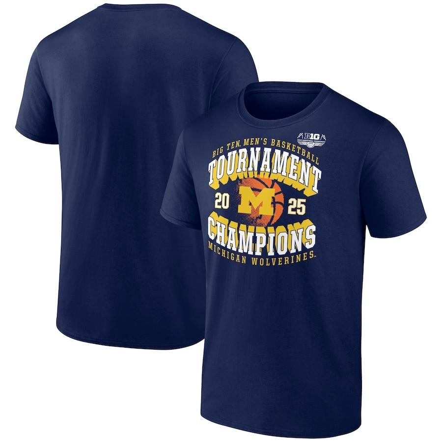 Michigan Wolverines Big Ten Champions 2025 Shirt Men's Basketball Tournament Championship-1