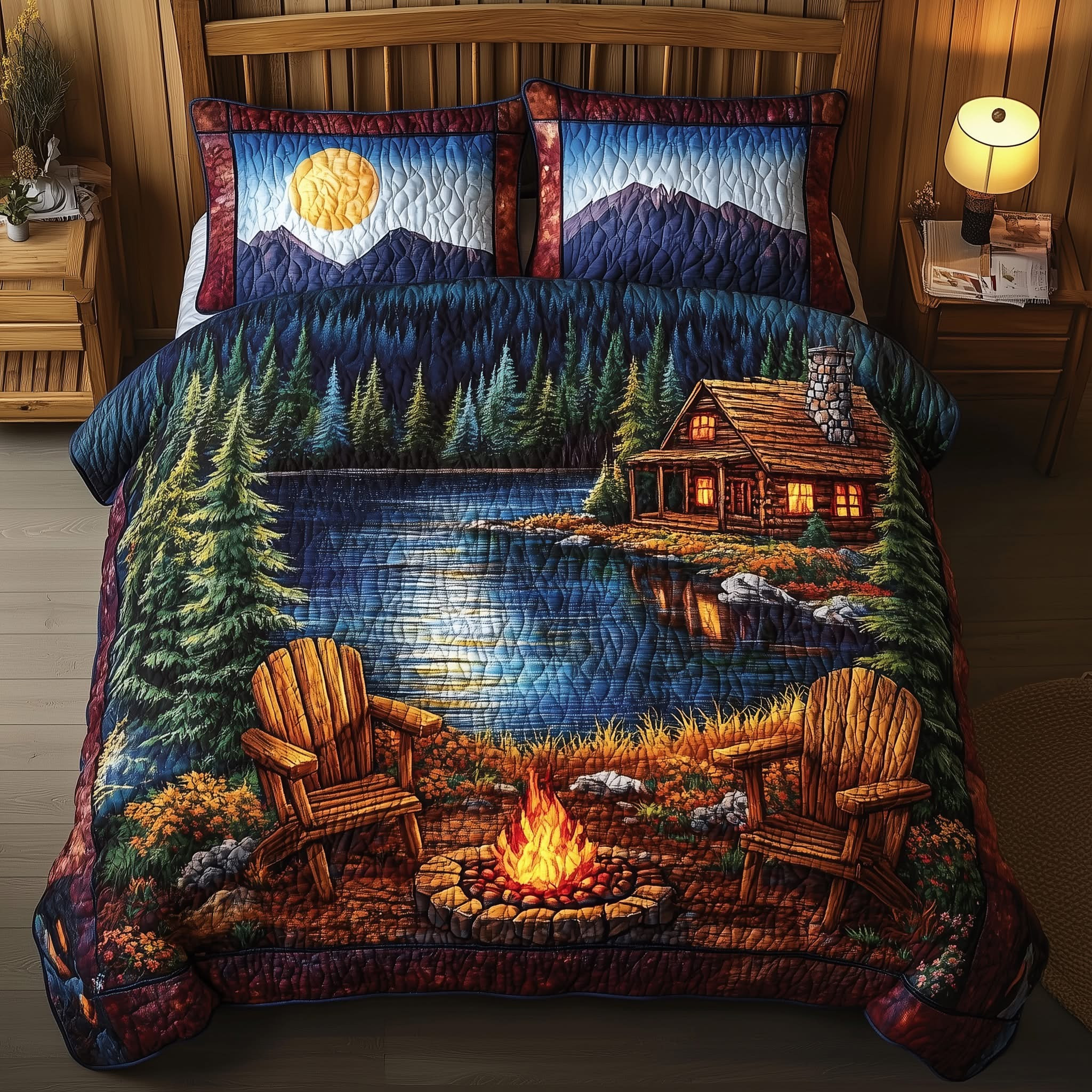 Midnight Harmony Quilt Blanket Duvet Cover Great Gifts For Father's Day 2025 Ideas-1