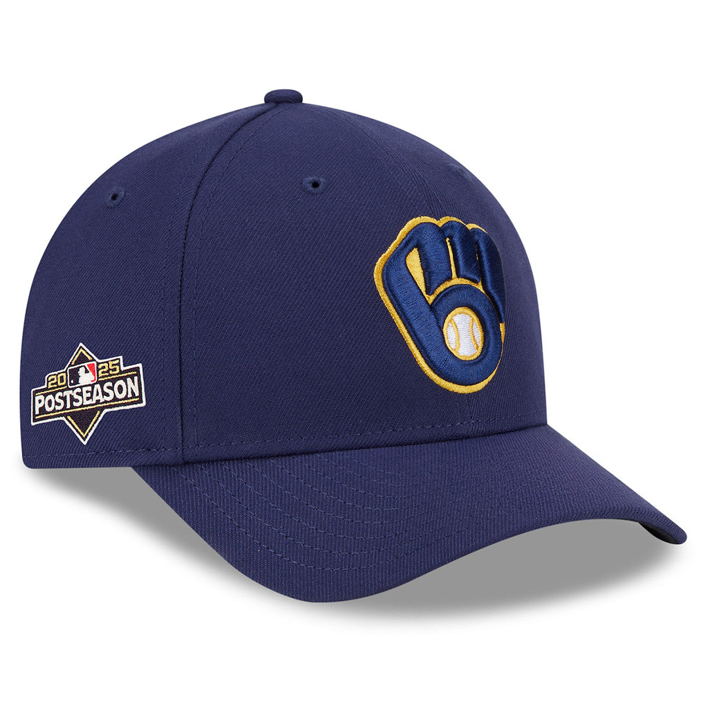 Milwaukee Brewers 2025 MLB Postseason 9forty Embroidered Hat Brewers Merch Gift For Him-1