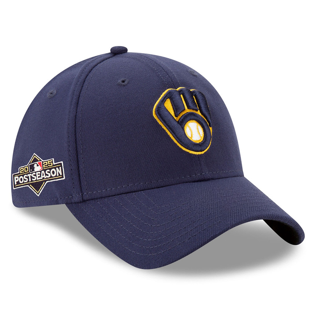 Milwaukee Brewers 2025 MLB Postseason Side Patch 39thirty Embroidered Hat Brewers Merch-1