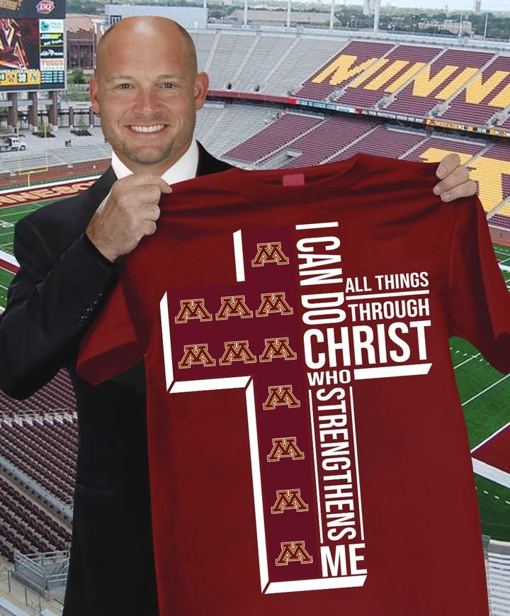 Minnesota Gophers Faith Shirt I Can Do All Things Through Christ Strengthens Me Fan Gifts-1