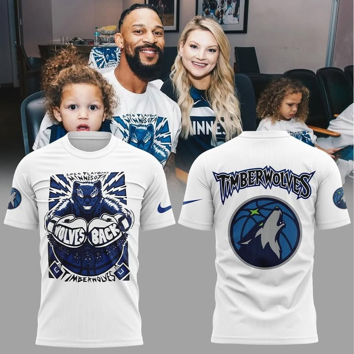Minnesota Timberwolves Wolves Back T-Shirt Men's Basketball Fan Merch Apparel-1
