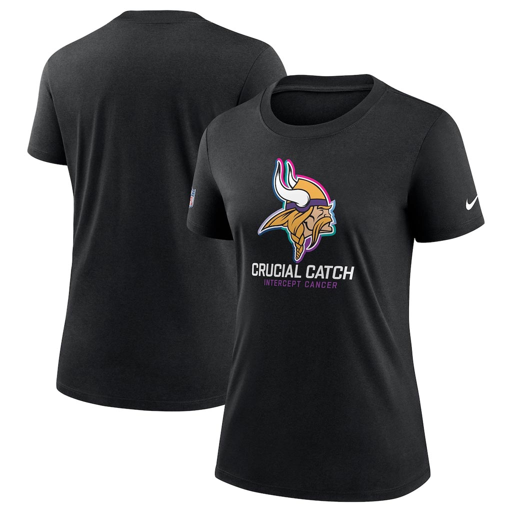 Minnesota Vikings Crucial Catch NFL T-Shirt 2025 Rainbow Vikings Merch Gift Ideas For Mom-1