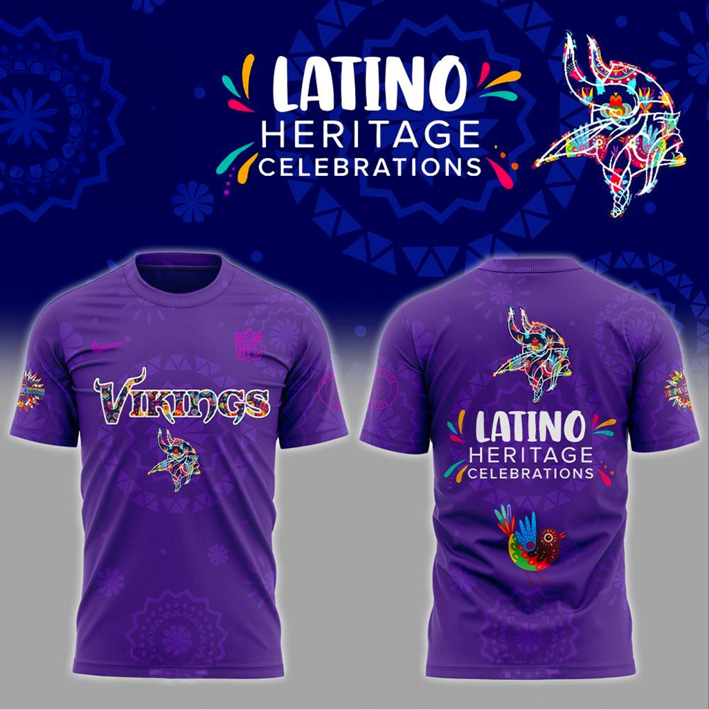 Minnesota Vikings Latino Heritage Celebrations 2025 T-Shirt Fan Mech Gift For Friend-1