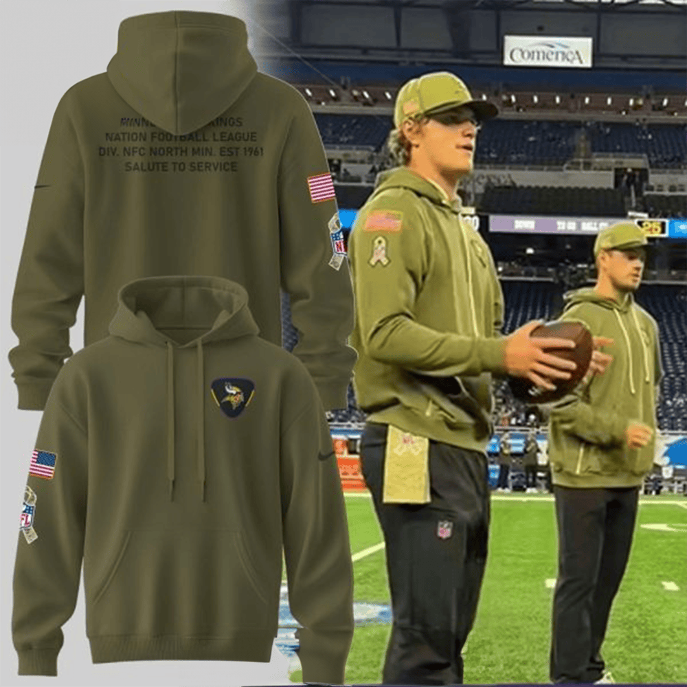 Minnesota Vikings Salute To Service 2025 Hoodie Military Memorial Day Gifts For Vikings Fans-1