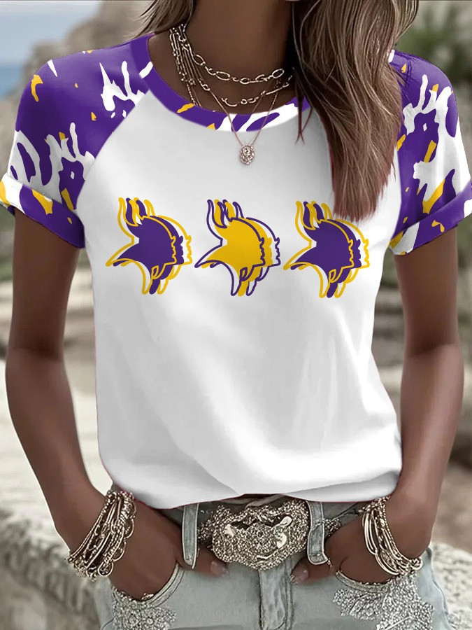 Minnesota Vikings Women's T-Shirt Apparel Football Gifts For Vikings Fans For Her-1
