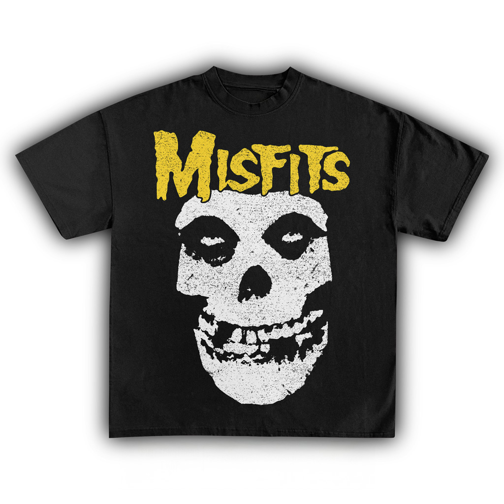 Misfits Vintage Black T-Shirt Misfits Merch Music Lover Gift Ideas For Him-1