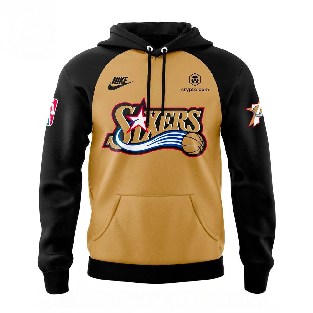 Mitchell And Ness Philadelphia 76ers Hoodie Game Time Pullover Sixers Basketball Gifts-1