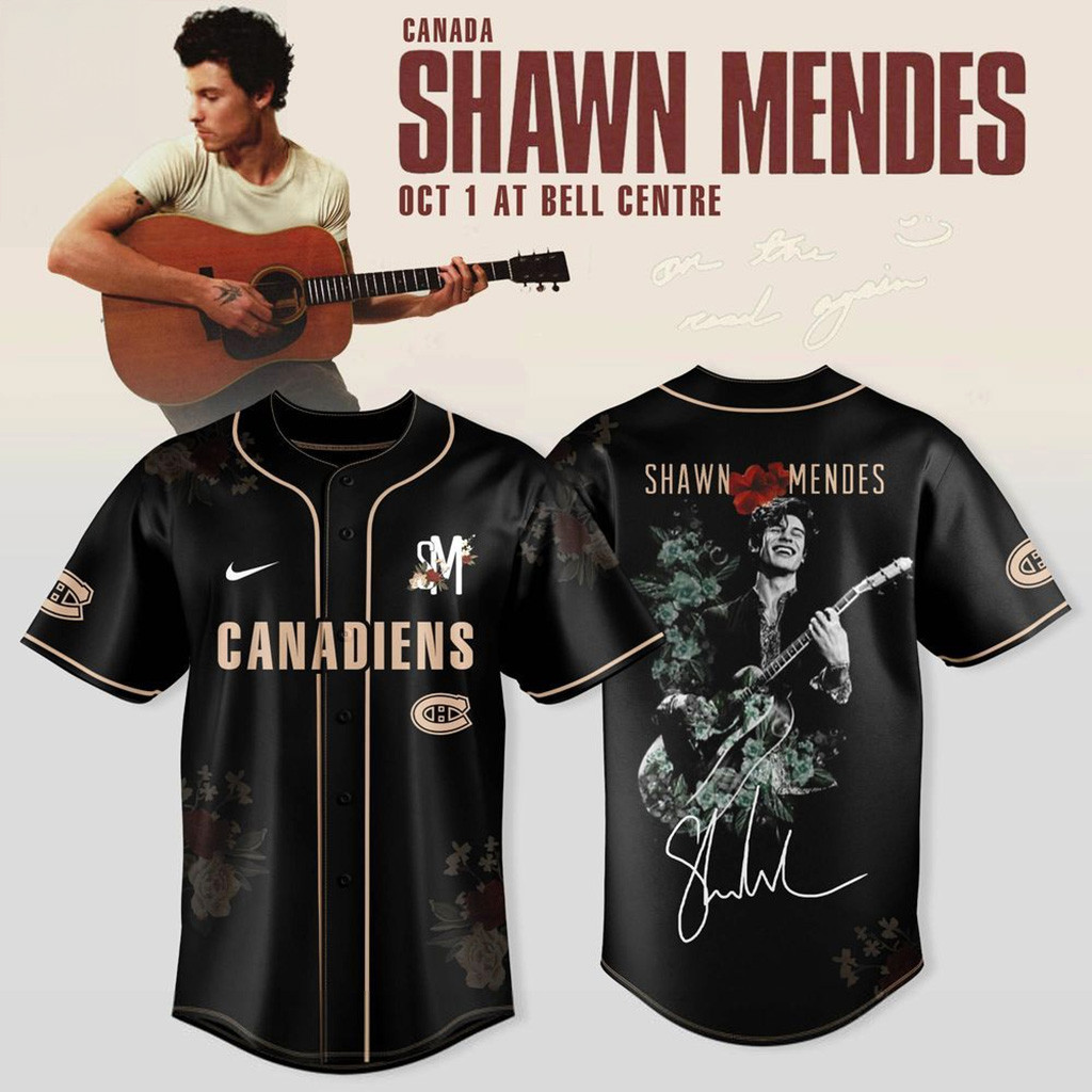 Montreal Canadiens X Shawn Mendes On The Road Again Tour Jersey Montreal Canadiens Merch-1