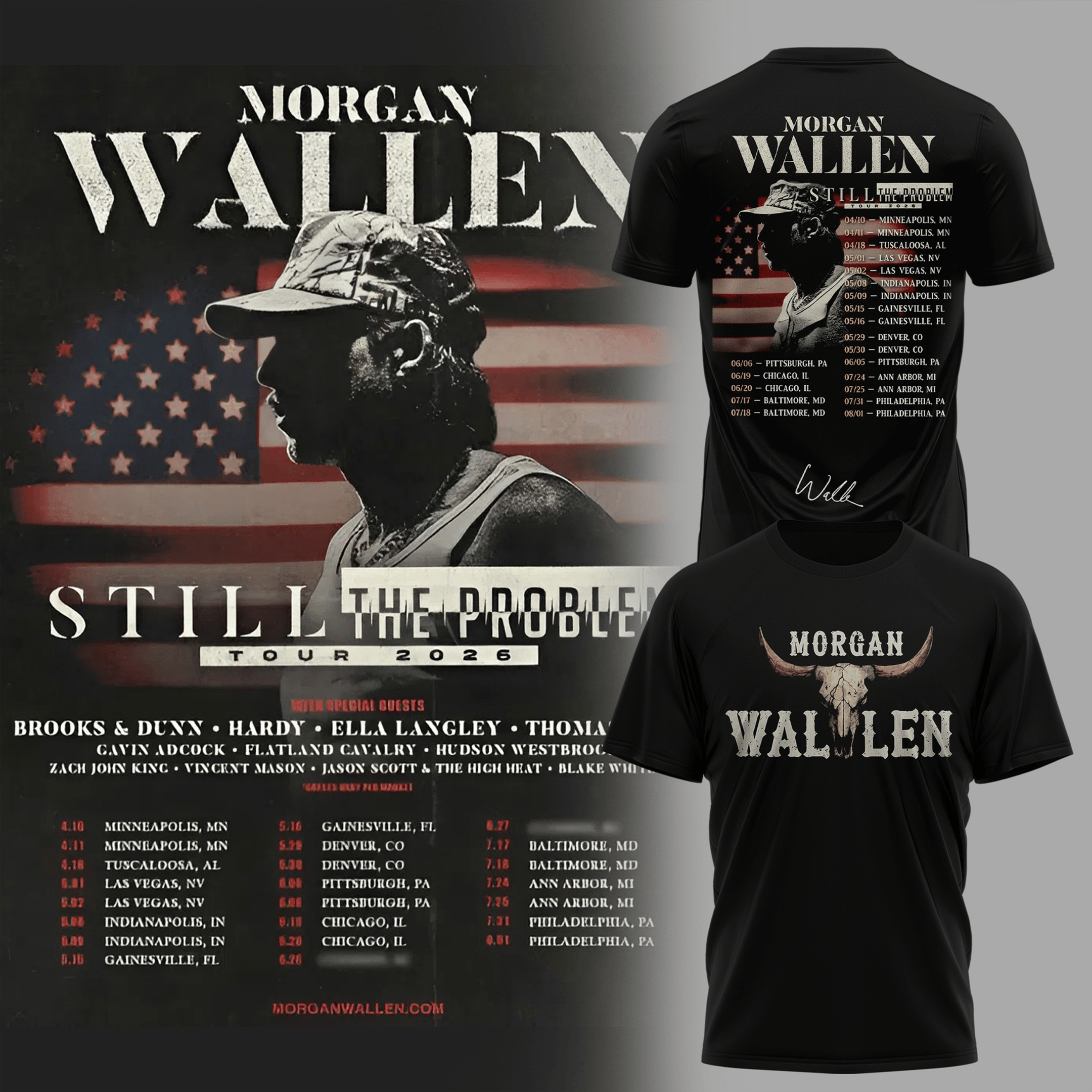 Morgan Wallen Still The Problem Tour 2026 T-Shirt Morgan Wallen Concert Clothing Music Gifts-1