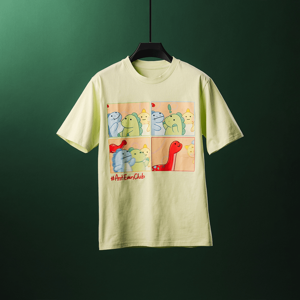 Moriah Elizabeth Merch Anti Evan Club Dinosaur T-Shirt Cute Gifts For Wife Gifts For Friends-1