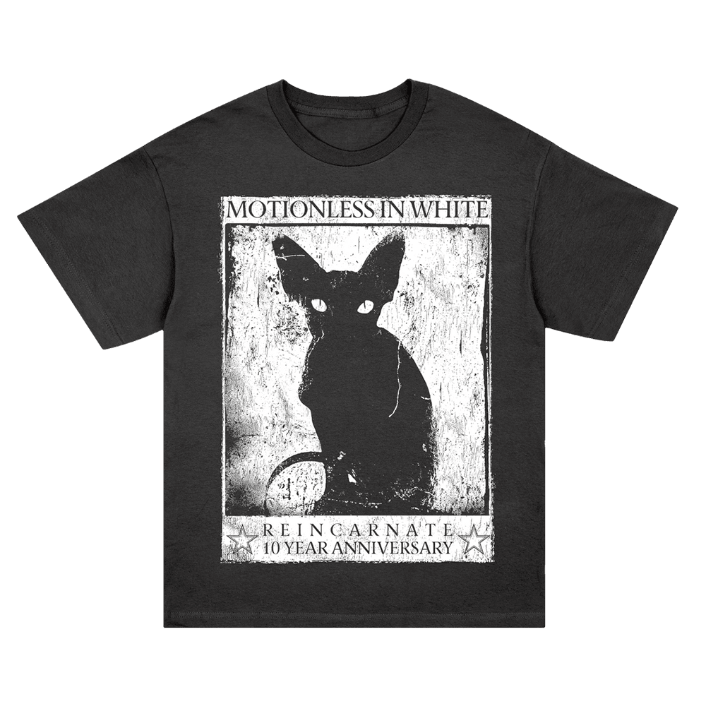 Motionless In White Merch Motionless In White Reincarnate 10 Years Anniversary Sphynx T-Shirt-1
