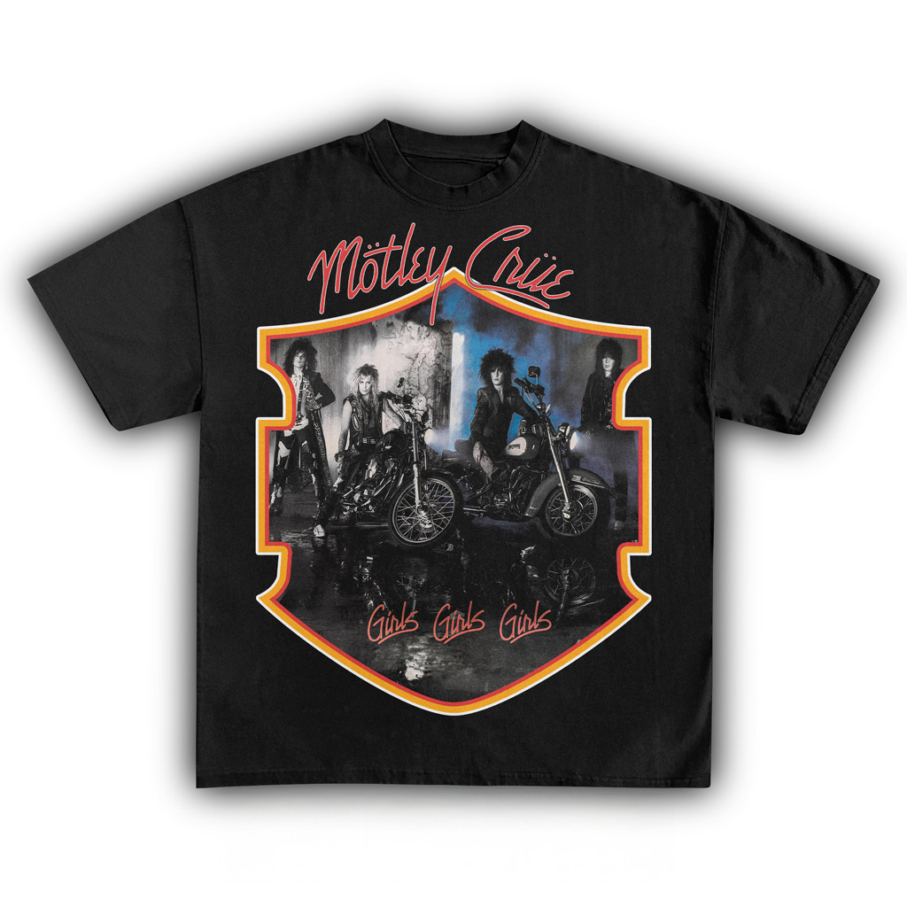 Motley Crue Girls Girls Girls Black Shirt Motley Crue Merch Gifts For Him-1