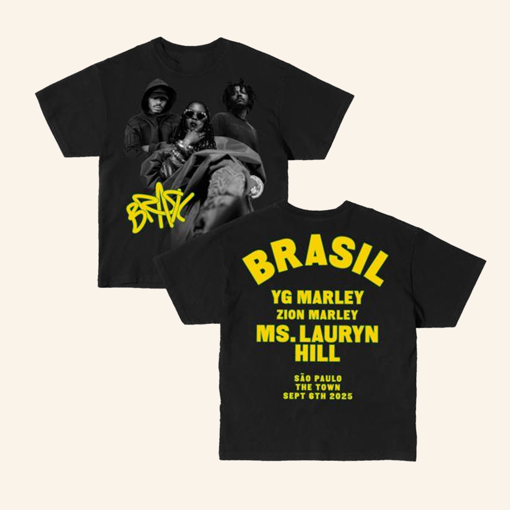 Ms Lauryn Hill Merch Trio Black T-Shirt Gifts For Music Fans-1