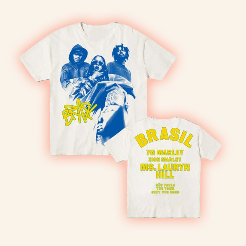 Ms Lauryn Hill Merch Trio White T-Shirt Gift Ideas For Music Lovers-1