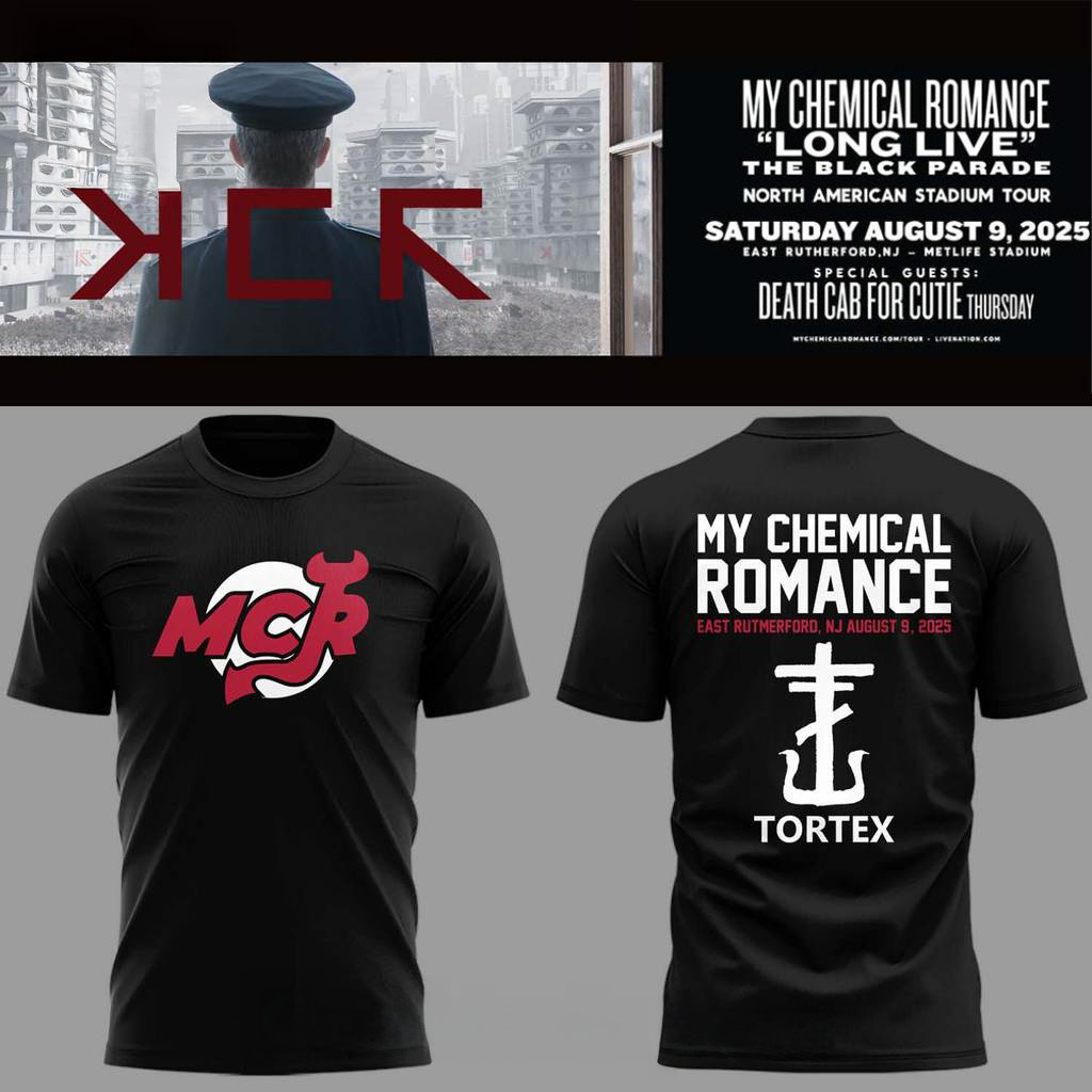 My Chemical Romance Long Live The Black Parade Tour 2025 x New Jersey Devils T-Shirt Fan Merch-1