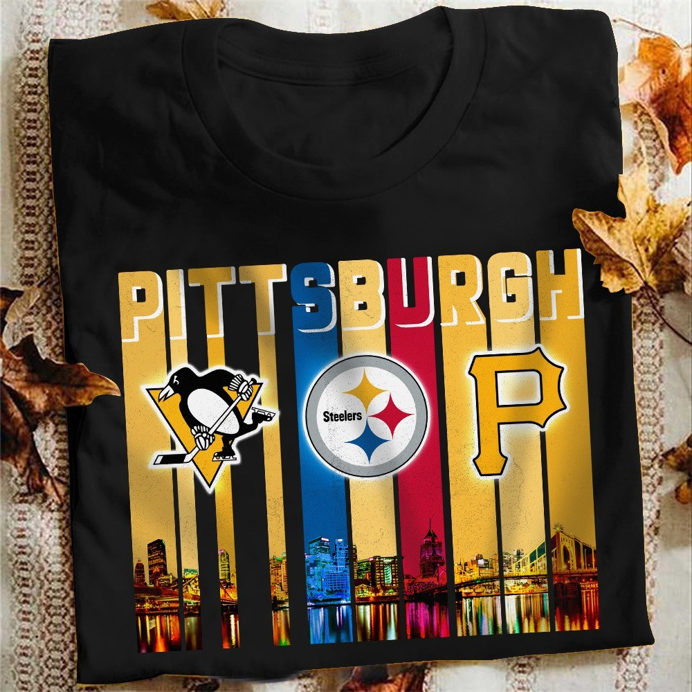 My City My Team Pittsburgh Sport T-Shirt Hockey Football Pittsburgh Themed Gifts For Fans-1