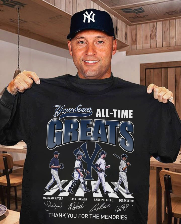NY Yankees All Time Greats Shirt Thank You For The Memories Baseball Gifts For Yankees Fans-1