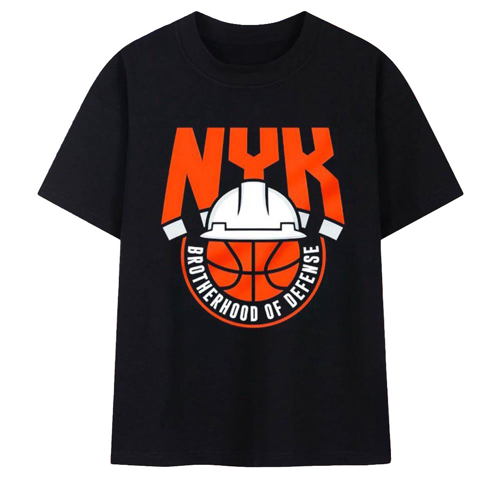 NYK Brotherhood of Defense New York Knicks Logo T-Shirt Knicks Merch Gifts For Basketball Fan-1