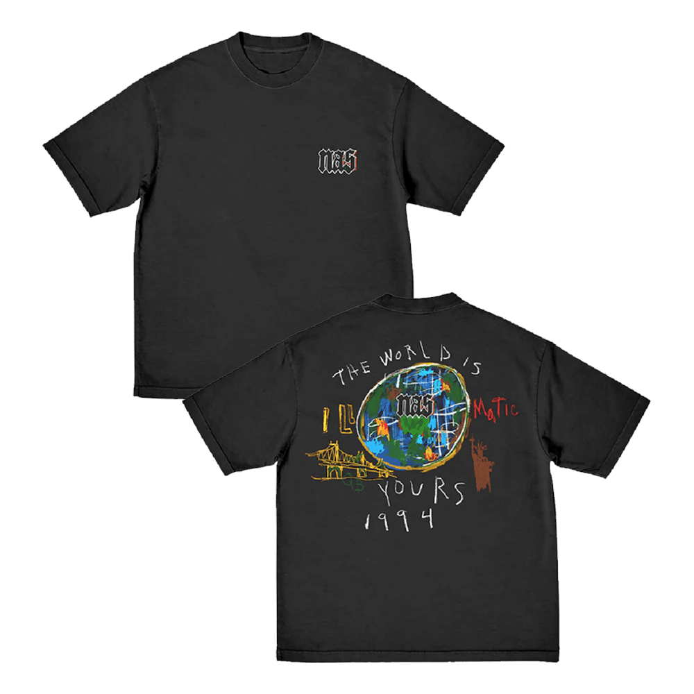 Nas Irjones Merch 30 Years Of Illmatic Black T-Shirt Step Dad Gifts Birthday Gifts For BFF-1