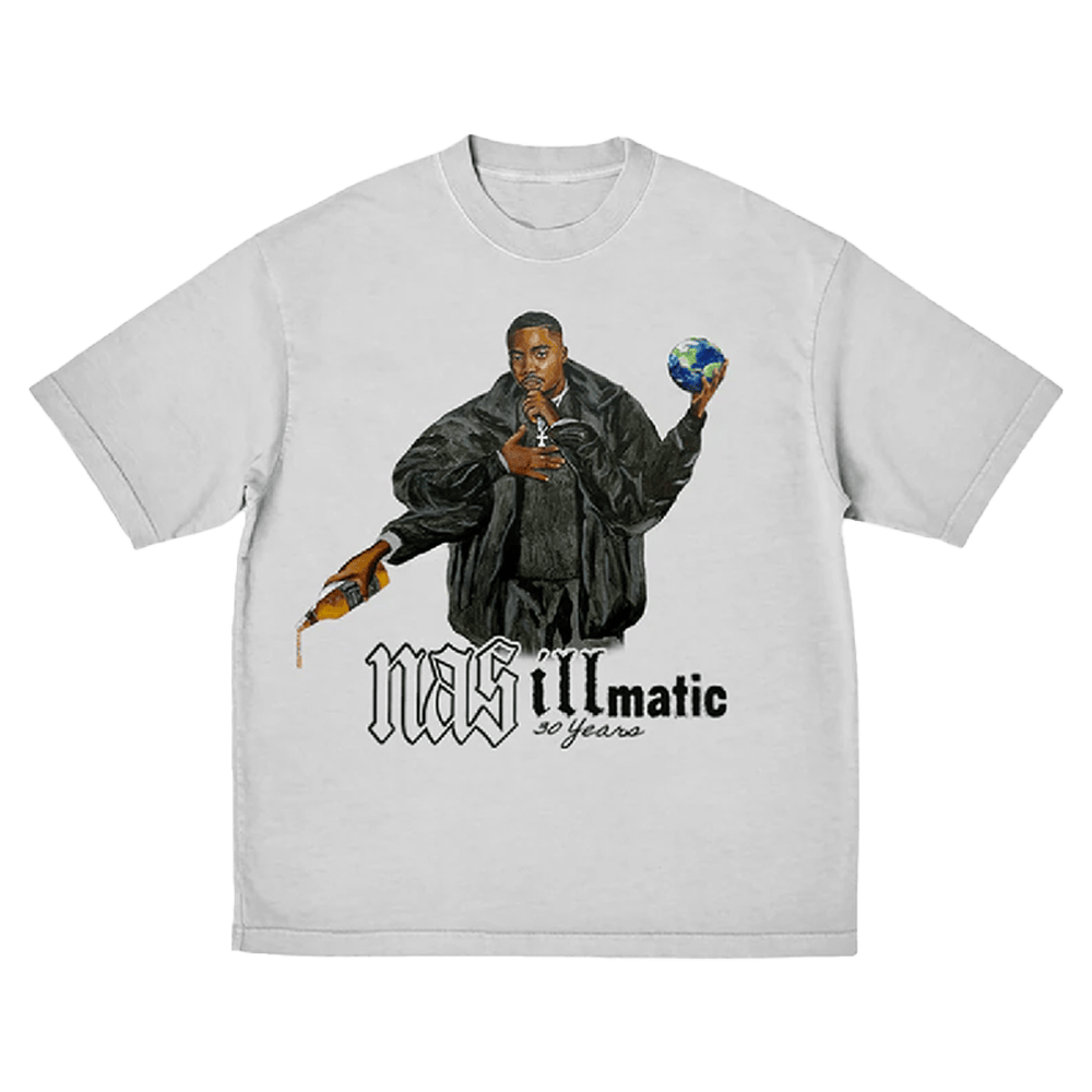 Nas Irjones Merch 30 Years Of Illmatic Cement T-Shirt Fathers Day Delivery Gifts Gifts For Fans-1