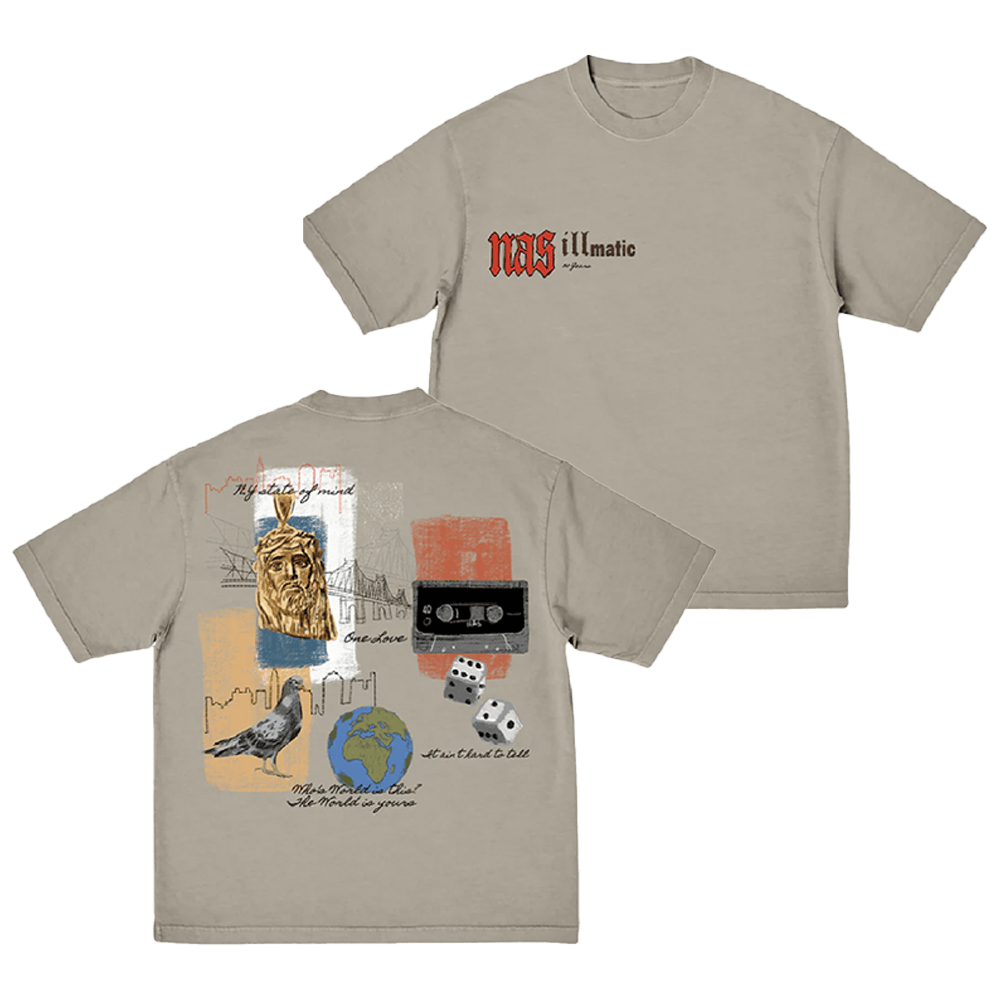 Nas Irjones Merch 30 Years Of Illmatic Tan T-Shirt Useful Gifts For Dad Birthday Gifts For Fans-1
