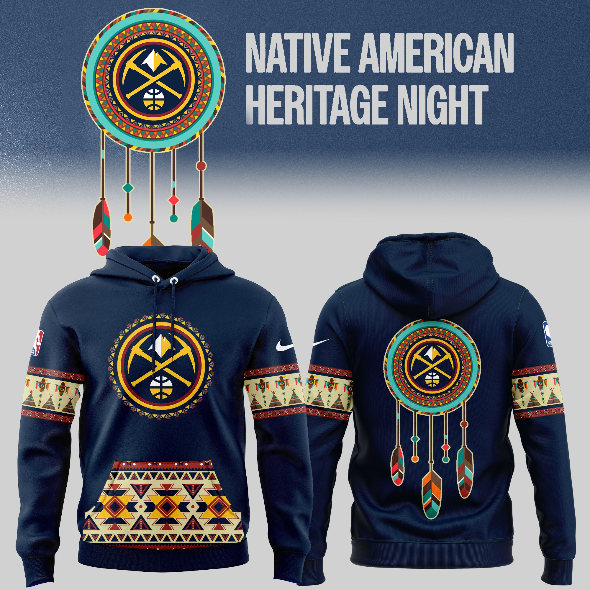 Native American Heritage Night Denver Nuggets Hoodie Basketball Fan Gifts For Him For Dad-1 Native American Heritage Night Denver Nuggets Hoodie Basketball Fan Gifts For Him For Dad-1