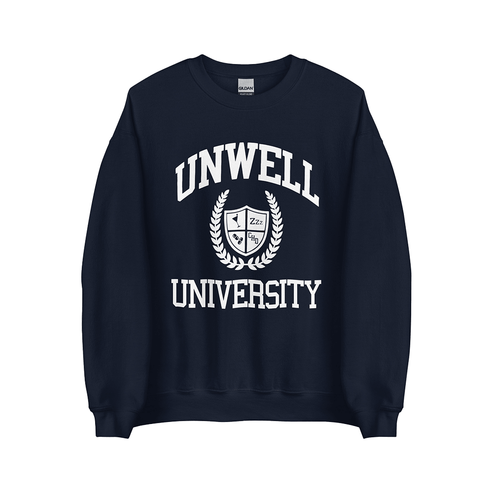 Navy Unwell University Sweatshirt Call Her Daddy Merch Gift for Wife Cozy Sweater Gifts For BFF-1