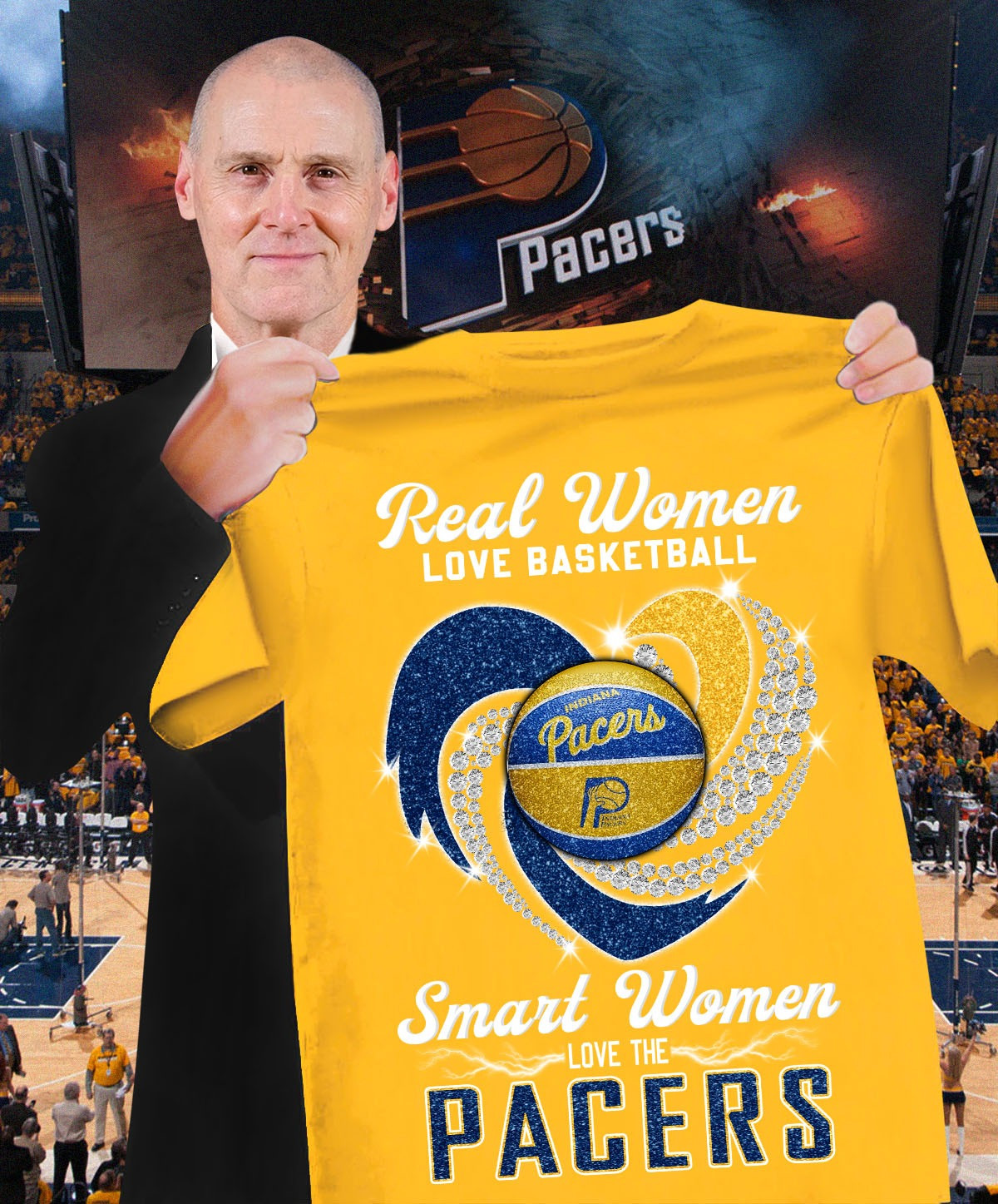 Never Underestimate A Woman Loves Indiana Pacers T-Shirt Basketball Fan Merch Gifts For Her-1