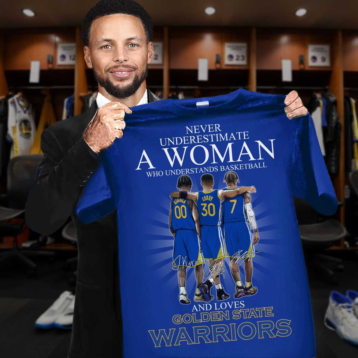 Never Underestimate A Woman Who Loves Golden State Warriors Shirt Fan Gifts For Her-1