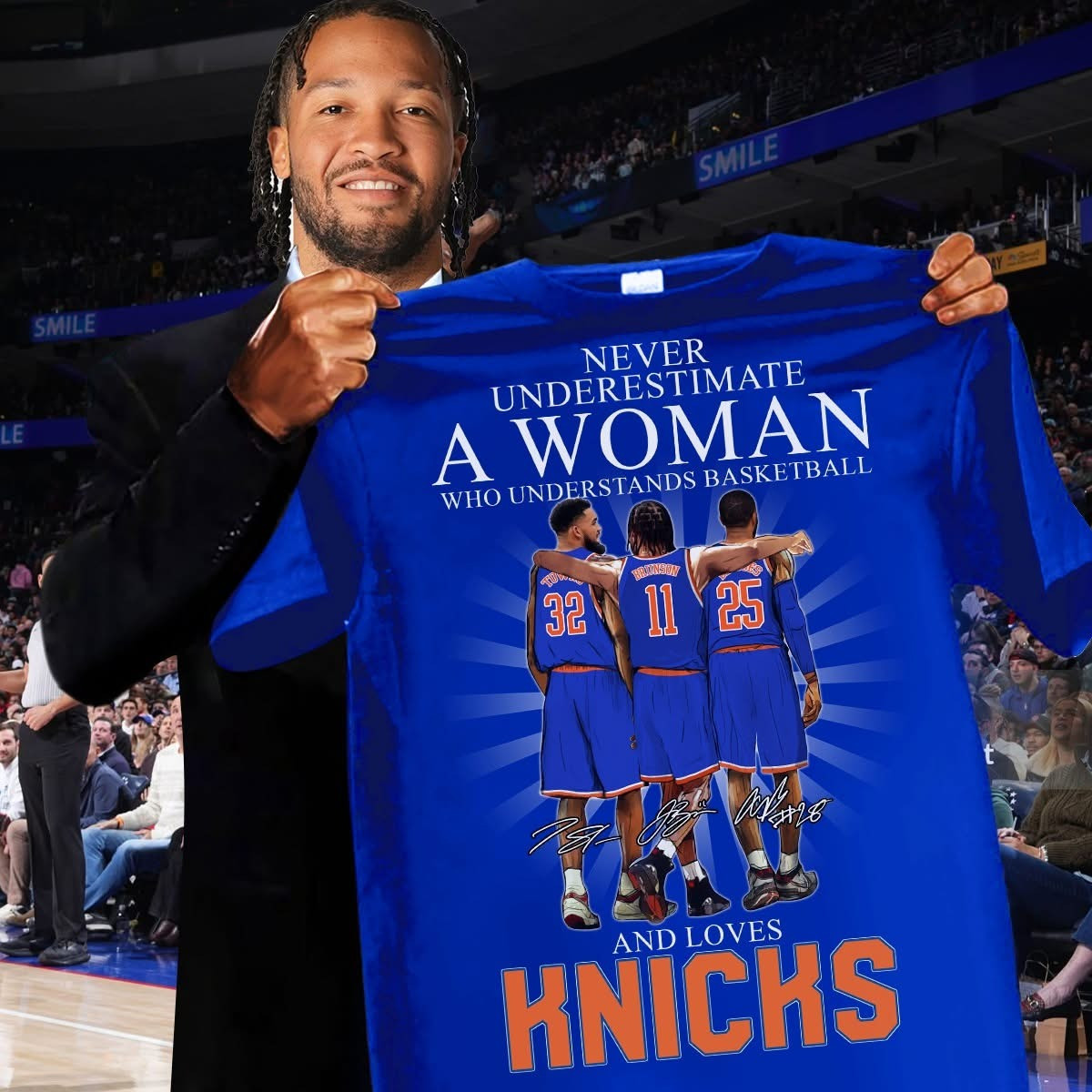 Never Underestimate A Woman Who Loves Knicks Shirt Basketball Gifts For Her-1