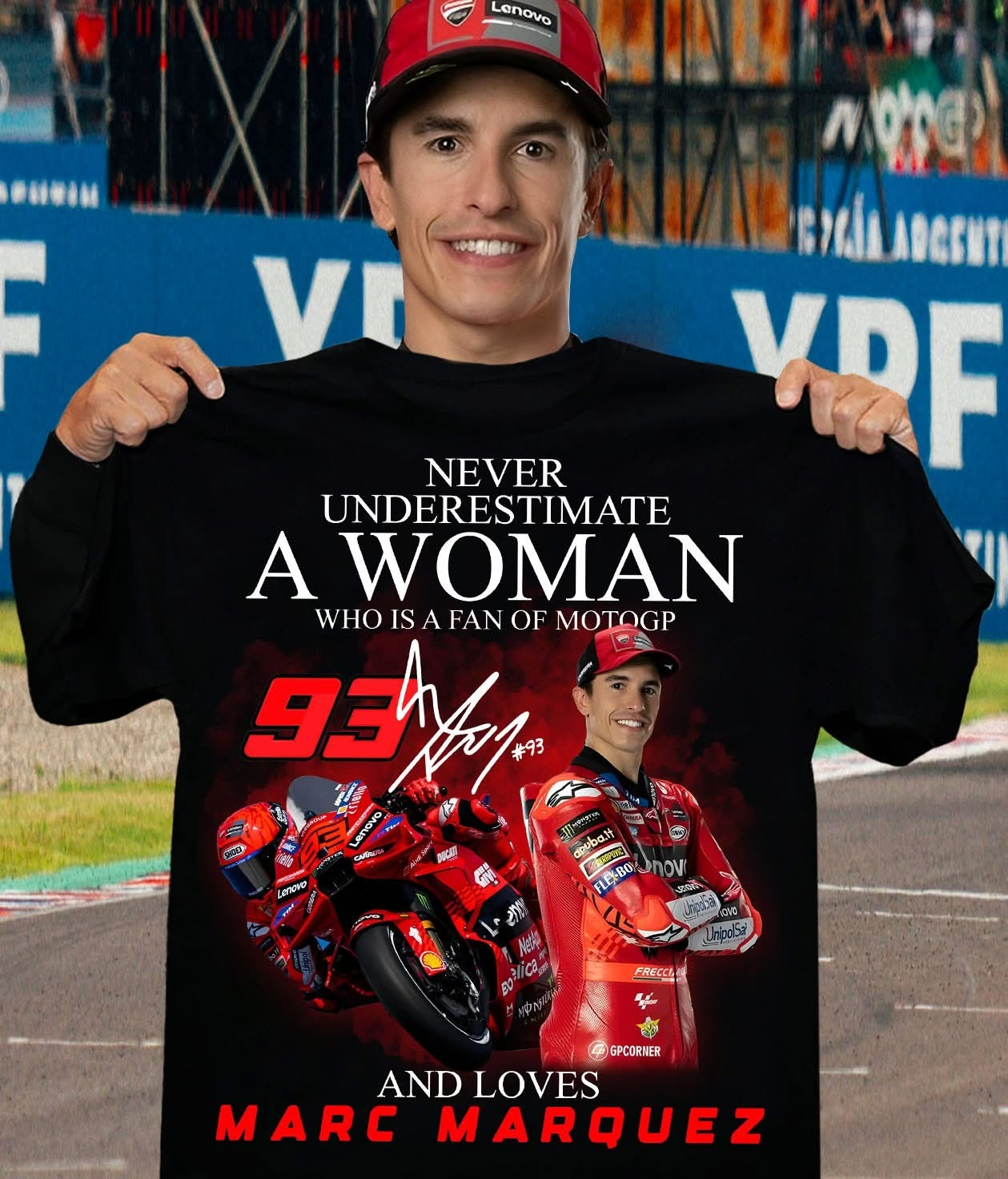 Never Underestimate A Woman Who Loves Marc Marquez Shirt For Fan Gifts For Her-1