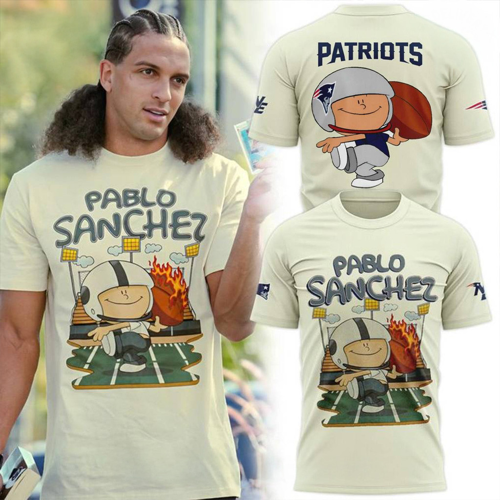 New England Patriots GOAT Pablo Sanchez T-Shirt Patriots Merch Best Gifts For Football Fans-1